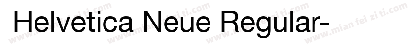 字体 Helvetica Neue Regular字体转换